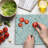 Ambesonne White Cutting Board Large Size Droplets Multicolor