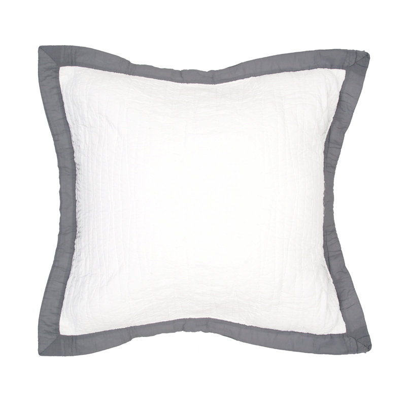 Kinsley Slate Solid Euro Sham, Gray