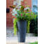 Algreen Valencia Planter, 2 Round Taper Ribbed Planters, 11.4-In. Diameter By 14-In., Chocolate, 2 Pack