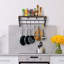 Metal/Wood Rectangle Wall Mounted Pot Rack