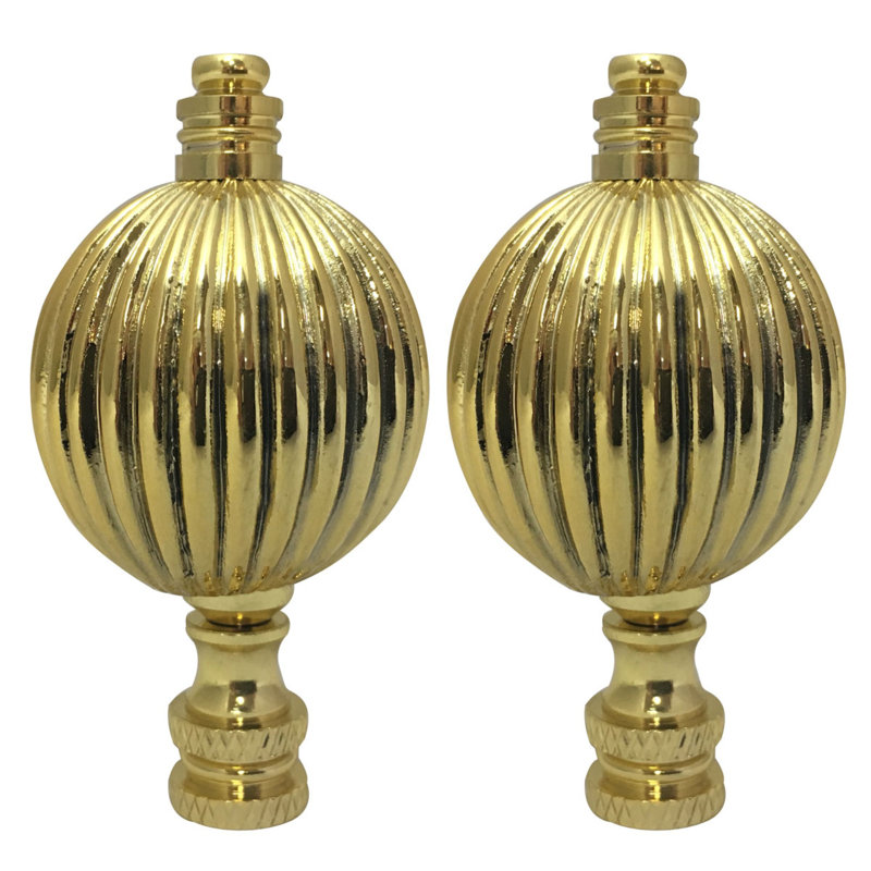 Balloon Shaped Lamp Finial, Polished Brass