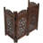 Solid Wood & MDF Freestanding Pet Gate with Ornate Carved Design