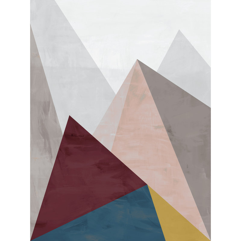 «We Are Triangles II» par Bobby Berk, impression sur toile tendue, H 40 po x l 30 po x P 1,5 po, Image au pinceau gel