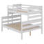 Lit simple superposé simple au-dessus de grand lit en bois avec échelle, conception détachable, cadre de lit superposé, peut être séparé en 2 lits plateforme