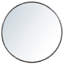 Glenda 51" Round Iron Hanging Mirror, Nickel