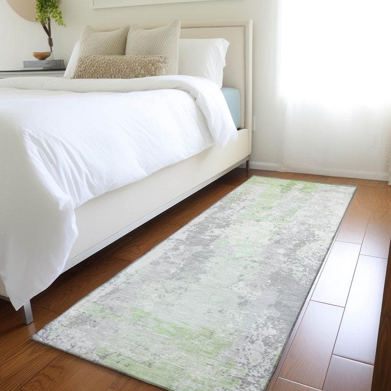 Tapis intérieur / extérieur Xhevrie lavable à la machine, Tapis de couloir 2 pi 3 po x 7 pi 6 po