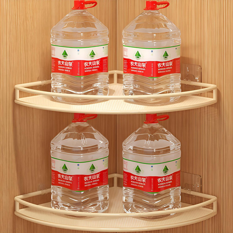 Tablette de coin multicouche | Organisateur de rangement mural sans perceuse, 1.57" H x 11.81" W x 11.81" D