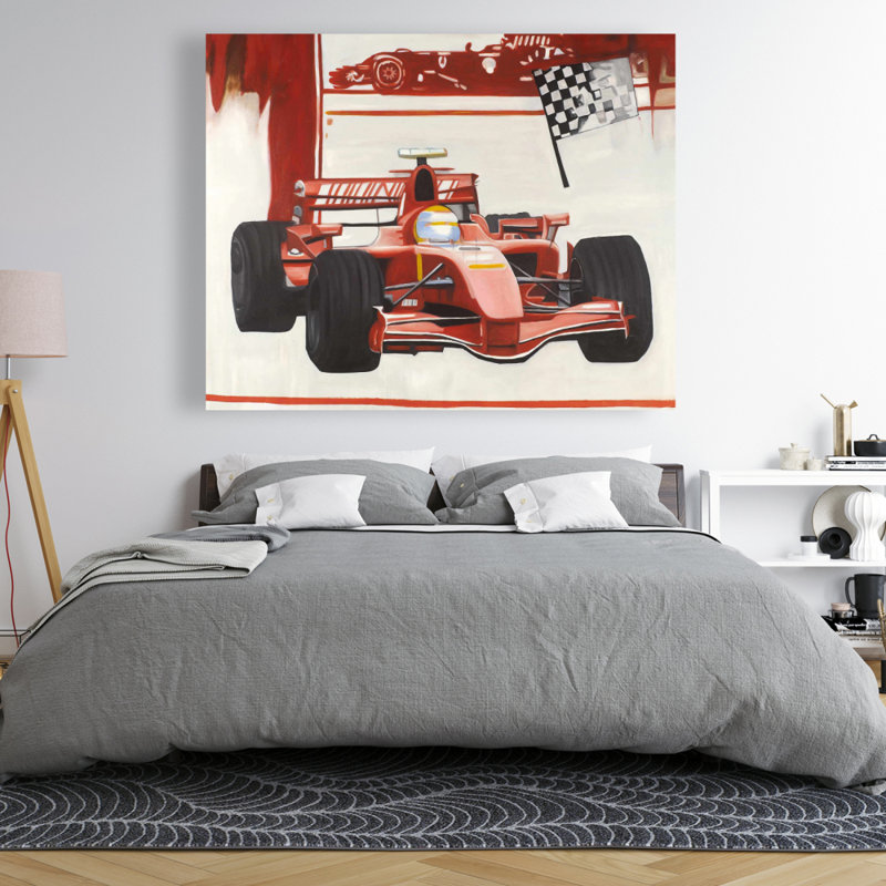 «Formule 1 Car - Red Man», art sur toile pour la décoration intérieure