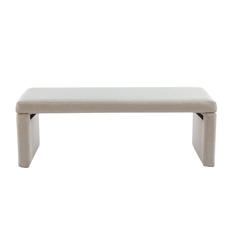 Ellayah Fabric Upholstered Bench, Beige