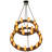 24 - Light Dimmable Wagon Wheel Chandelier