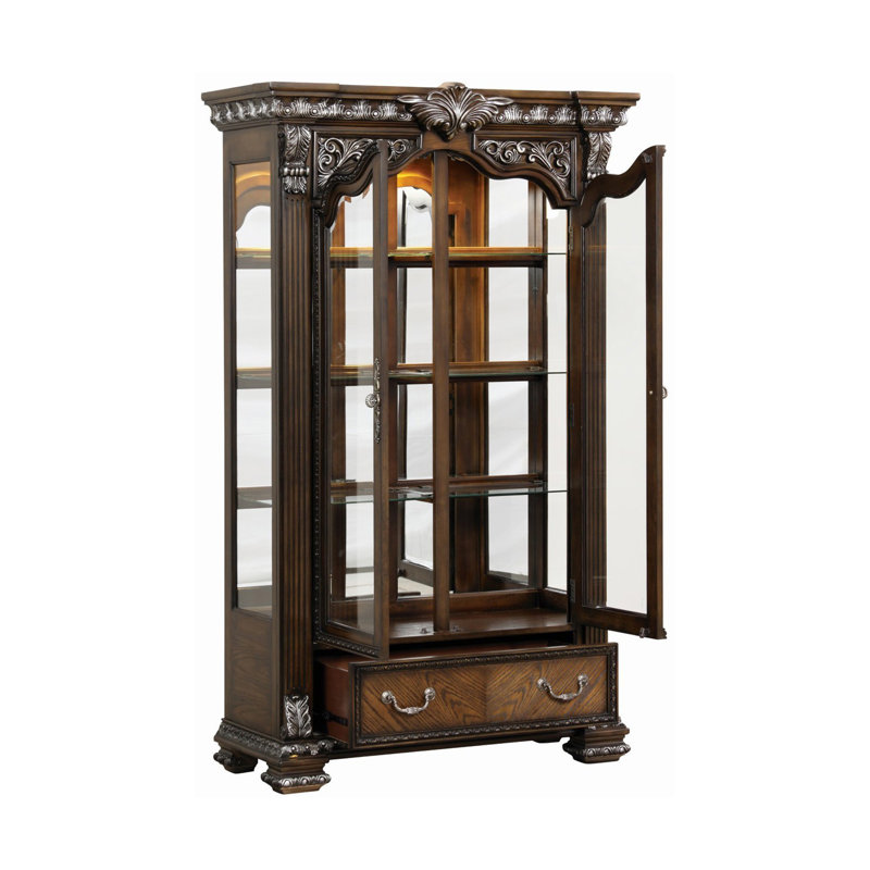 Vitrine 48,4 po, brun foncé