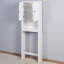Armoire de salle de bain blanche au-dessus de la toilette - construction, tablette réglable