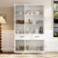 Vaisselier blanc multifonctionnel laqué blanc - porte en verre + 2 tiroirs