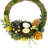 Faux Poppy Wood 9'' Wreath