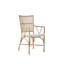 Chaise de salle à manger d'extérieur Monique - Structure amande - Blanc à pois cappuccino