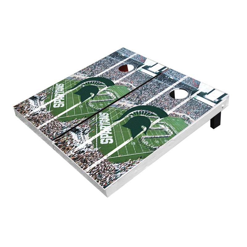 2' X 3' Michigan State Spartans Stadium Long Stripe Themed Cornhole Boards