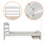 Structure de lit plateforme simple avec tiroir de rangement et support en lattes de bois sans sommier, blanc