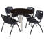 Plateau de table Kee, 4 chaises empilables-679235405-679235378-679235382