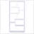 8-shelf White Geometric Bookcase
