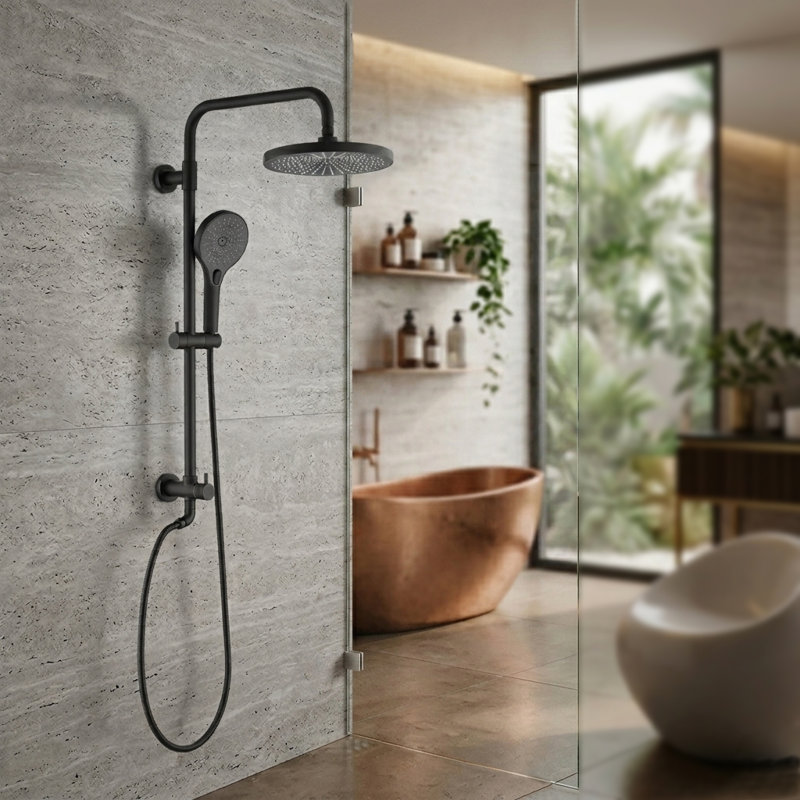 Robinet de douche mural à 3 jets avec douche coulissante TJAMARK01034