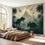 Papier peint adhésif auto-adhésif moderne pour la chambre à coucher, avec paysage de dinosaures, volcan, créatures préhistriques, coucher de soleil