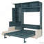 Grand lit escamotable avec canapé et tablettes, conception compacte pour un style de vie compact et confortable-113617897