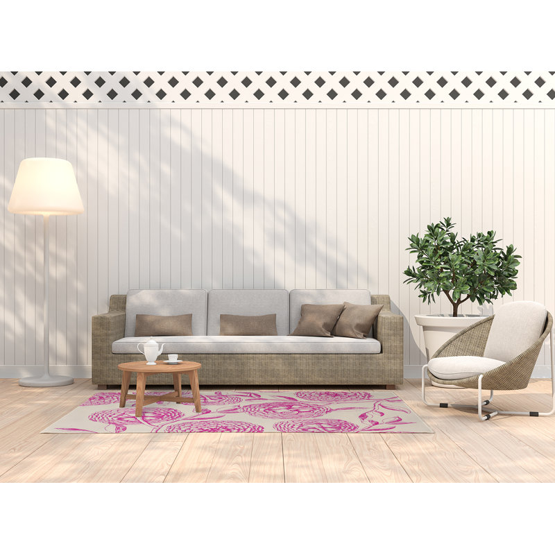 Chenille Floral Indoor Rug, Rectangle 3' x 5'