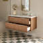 Meuble-lavabo mural simple 49 po avec comptoir à quartz blanc pur 1,5 po Mulloy-1279696482-1279696483