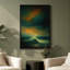 Art mural encadré sur toile - impressions murales vertes vue de mer pour chambre à coucher -1516596582-1516596581