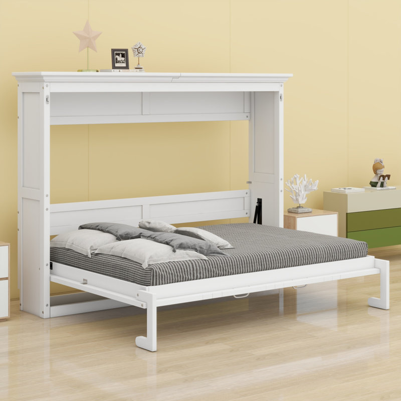 Lit escamotable Wooden, Blanc