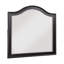 Miroir de commode Vix, cadre arqué classique 39 x 42, bois brun anthracite