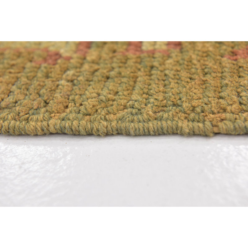 Tapis de zone en laine 4 pi 8 po x 7 pi 4 po one-of-kind à la main noué la Mehdi