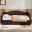 Wooden Twin Size Daybed With Twin Size Trundle, Extendable Daybed With Two Storage Drawers