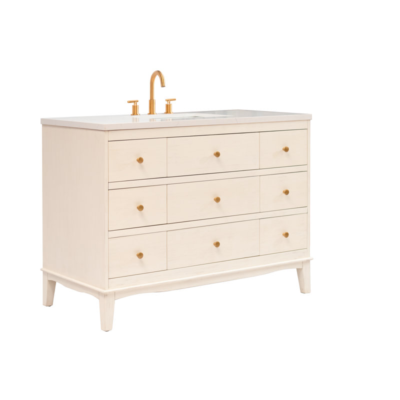Jackson 48"L Free Standing Vanity In Antique White