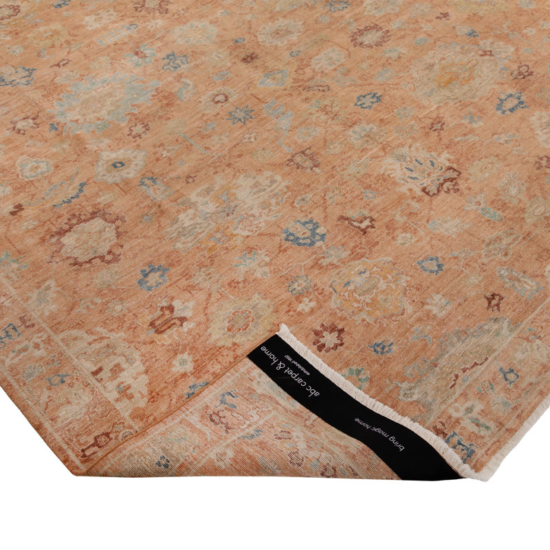 Rust Antique Revival Wool Silk Blend Rug