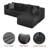 105 Inch L-Shaped Modular Compression Sofa, Plush Upholstery, All-Foam Structure, Vacuum-Packed, Space-Saving For Living Room And Bedroom-412652145-412652144