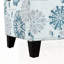 Storage Ottoman with Floral Patterned Fabric