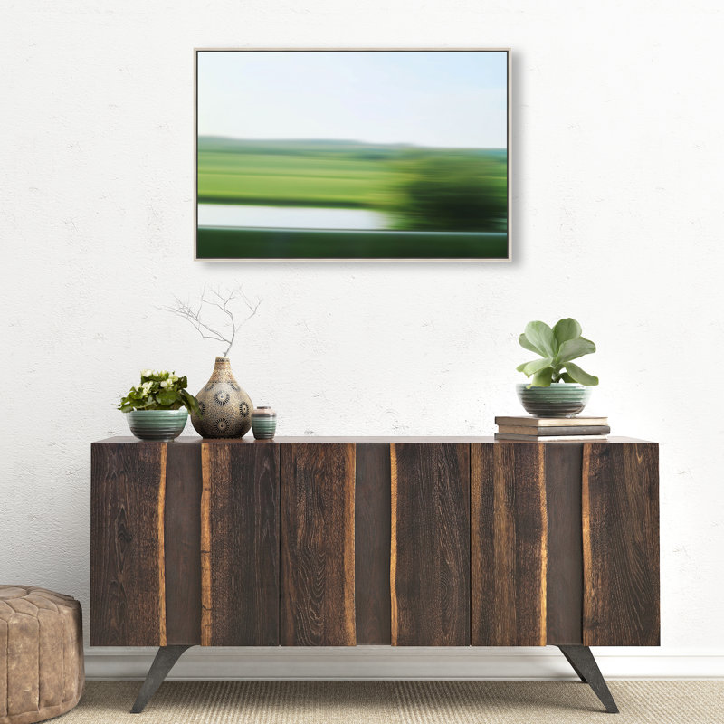 Velocity Meadow I Print by Oliver Gal, 11"H x 16"W, Silver Floater Frame