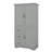 Tall Storage Cabinet, Bathroom Floor Freestanding Storage Cabinet With Doors, Three Drawer, And Adjustable Shelf, Anti-Tipping Device-1325392370