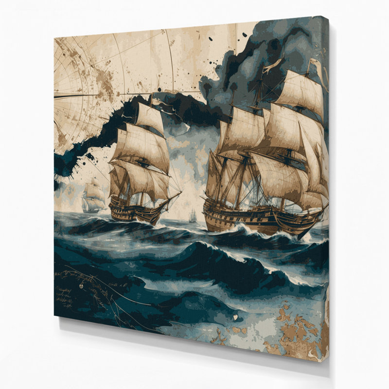 Art nautique sur toile, H 12 po x l 12 po