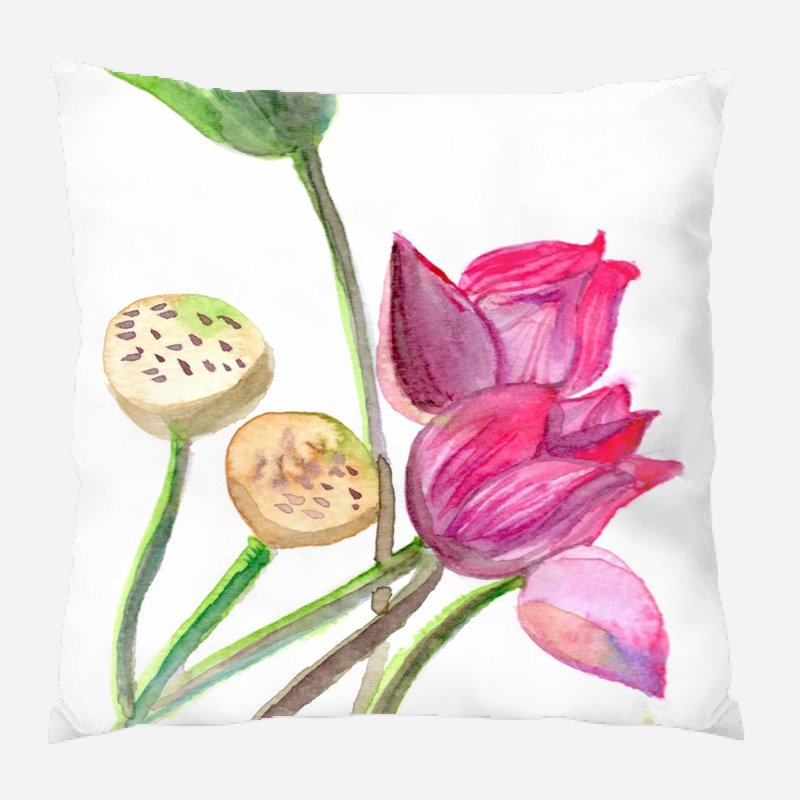 Coussin lotus Pettigrew, Microsuède, Intérieur
