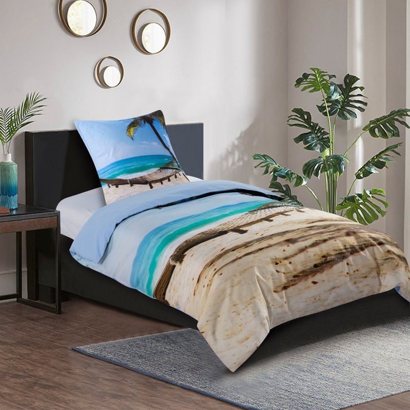 Cotton No Pattern Duvet Cover Set with Pillowcases Included