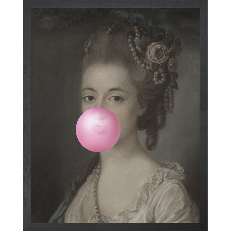 Bubblegum Portrait 5 1 Piece Single Picture Frame Wall Art on Canvas