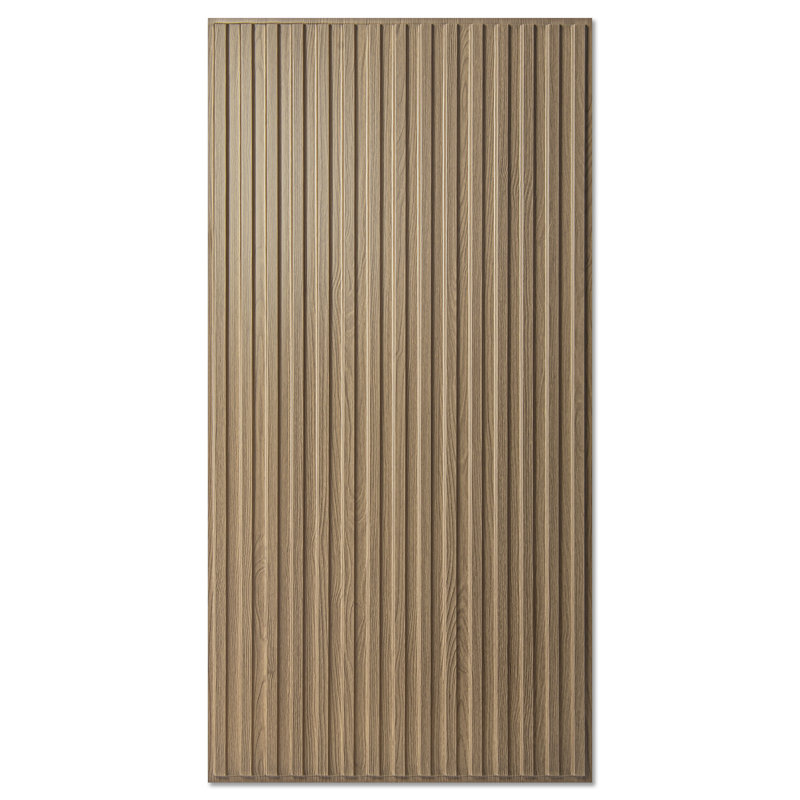 48 po x 24 po carreaux de plafond en PVC, panneaux muraux 3D à lattes, couvre 96 pieds carrés (Ensemble de 12), Noyer