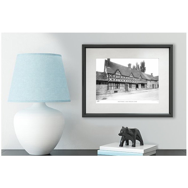 Potterne, Old Houses 1898 - Single Picture Frame Print, 40cm H x 50cm W x 2.3cm D