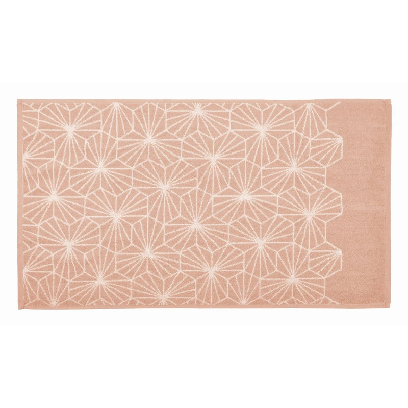 Emery Patterned Geometric Sheet Towel, Blush
