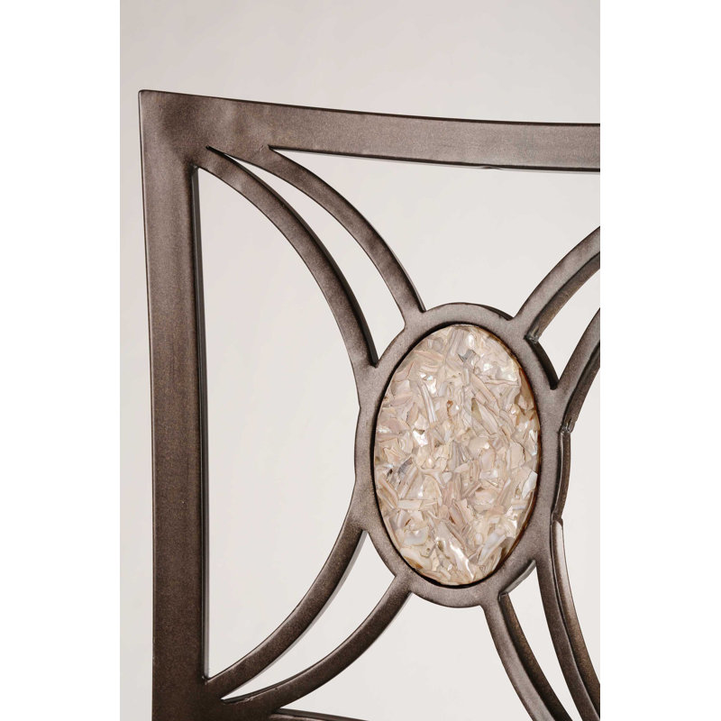 Swivel Upholstered Counter Stool with Metal Frame