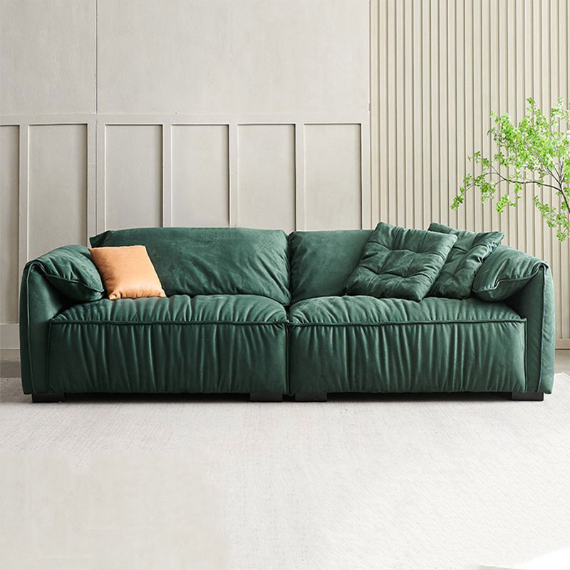 Coussin de canapé modulaire en polyester vert, H 31,5 po x l 94,49 po x P 41,34 po