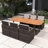 6-Person Patio Dining Set With 86.3"-109.4" Long Extended Acacia Wood Table