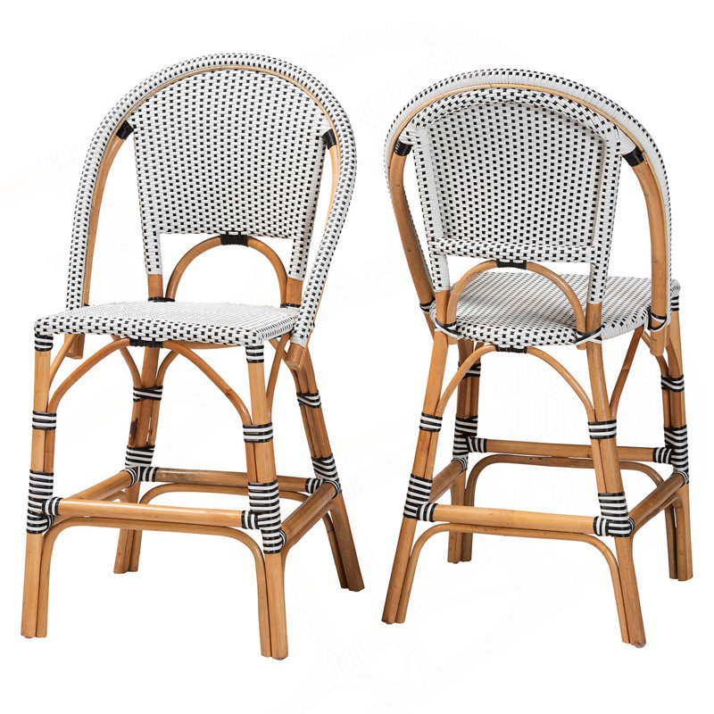 Tabouret de comptoir, Noir / blanc